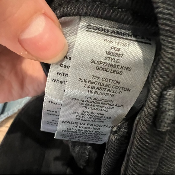 Good American Good Legs Skinny Jean Stretch Black - Picture 8 of 8